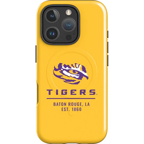 LSU Tigers Baton Rouge Yellow iPhone 16 Pro Magsafe Impact Case